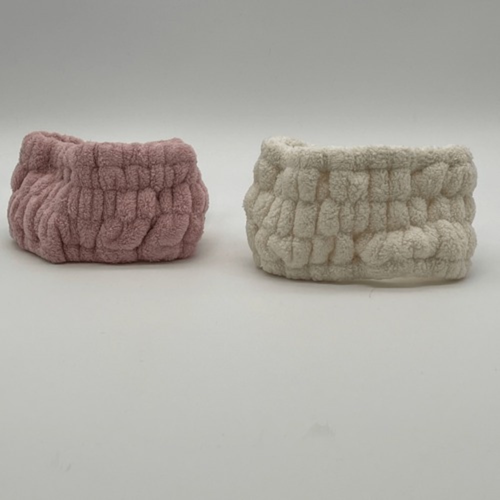 Baby Headbands Chenille Soft Pink White Stretchy Elastic Bowknot 2 Pieces‎ NWOT - Picture 6 of 10